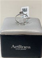 Anello Artlinea Donna in Oro bianco Diamante 0.01 Ct AFF011D/G-LB - AFF011D/G-LB